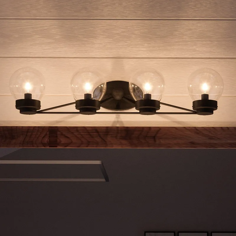UHP2708 Contemporary Bathroom Vanity Light, 6.5"H x 31.125"W, Midnight Black Finish, Aberdeen Collection — Urban Ambiance LED Linear Lights  3000K