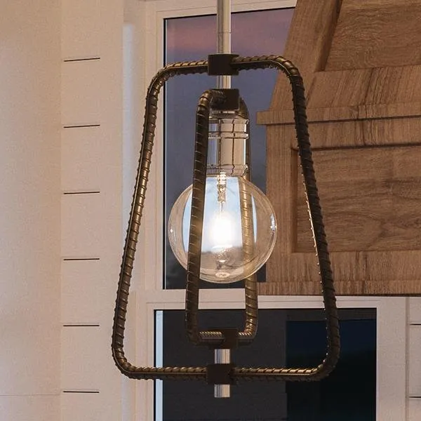 UHP2661 Luxe Industrial Chic Pendant Light, 12.375"H x 12.5"W, Polished Chrome Finish, Spokane Collection — Urban Ambiance LED Landscape Lights  3000K