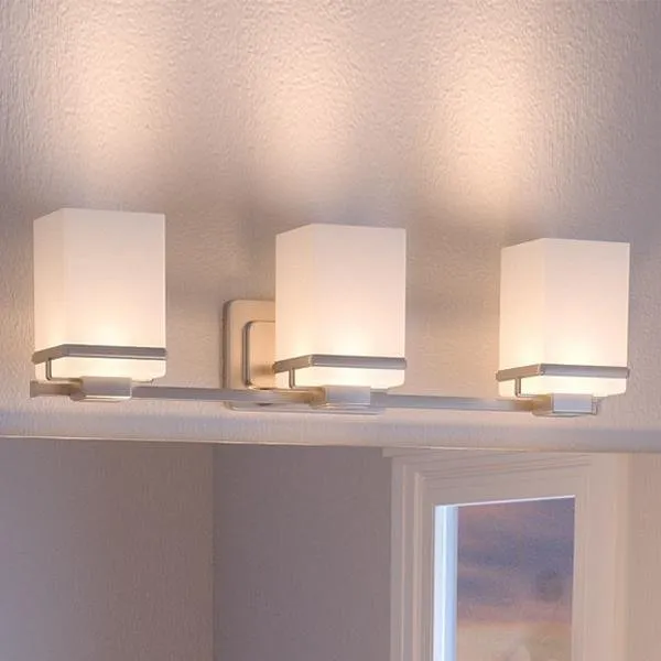 UHP2602 Transitional Bathroom Vanity Light, 6.5"H x 22.125"W, Brushed Nickel Finish, Modena Collection — Urban Ambiance LED Linear Lights  3000K