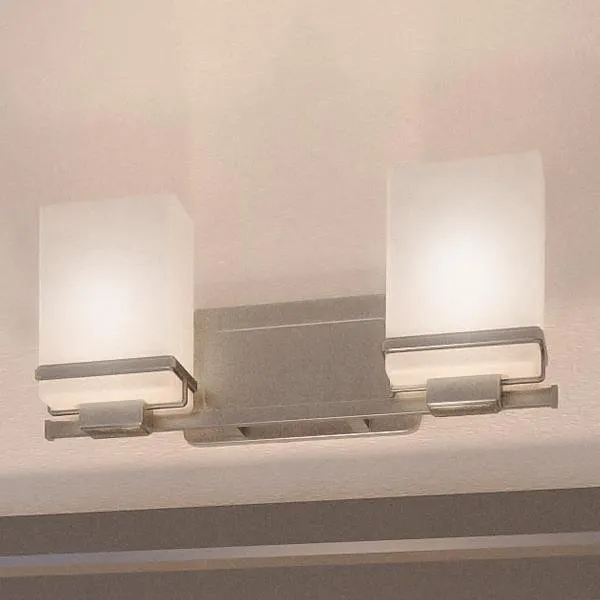 UHP2600 Transitional Bathroom Vanity Light, 6.5"H x 13"W, Brushed Nickel Finish, Modena Collection — Urban Ambiance LED Linear Lights  3000K
