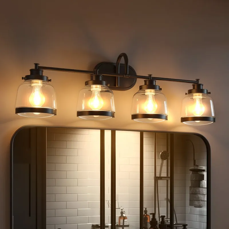 UHP2541 Luxe Industrial Bathroom Vanity Light, 11.25"H x 35.75"W, Olde Bronze Finish, Nottingham Collection — Urban Ambiance LED Linear Lights  3000K