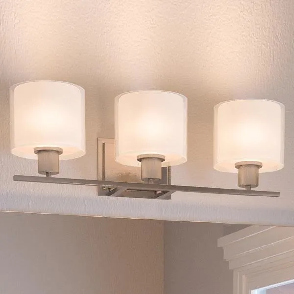 UHP2512 Cosmopolitan Bathroom Vanity Light, 7.375"H x 23.5"W, Brushed Nickel Finish, Tacoma Collection — Urban Ambiance LED Linear Lights  3000K