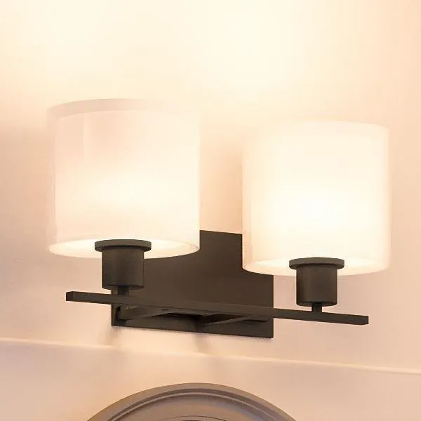 UHP2511 Cosmopolitan Bathroom Vanity Light, 7.375"H x 14.5"W, Olde Bronze Finish, Tacoma Collection — Urban Ambiance LED Linear Lights  3000K