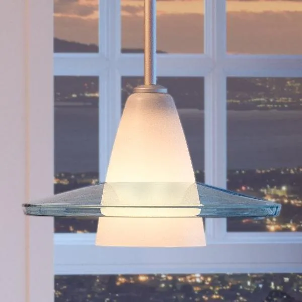 UHP2430 Contemporary Pendant Light, 7.5"H x 12"W, Brushed Nickel Finish, Honolulu Collection — Urban Ambiance LED Landscape Lights  3000K