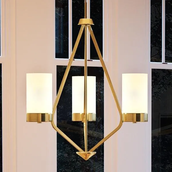 UHP2299 Contemporary Chandelier, 23"H x 21.75"W, Brushed Bronze Finish, Madison Collection — Urban Ambiance LED Landscape Lights  3000K