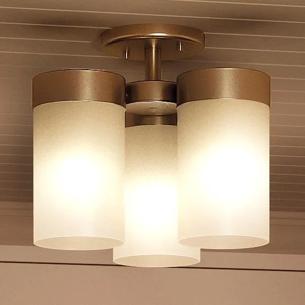 UHP2297 Contemporary Ceiling Fixture, 9.875"H x 11.75"W, Brushed Bronze Finish, Madison Collection — Urban Ambiance LED Post Top Lights  3000K