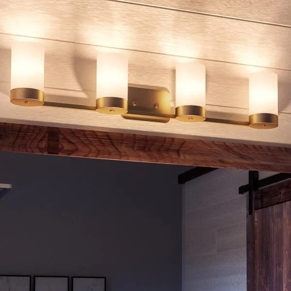 UHP2295 Contemporary Bathroom Vanity Light, 7.5"H x 34.5"W, Brushed Bronze Finish, Madison Collection — Urban Ambiance LED Linear Lights  3000K