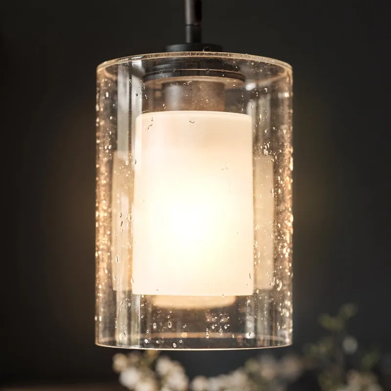 UHP2261 Contemporary Pendant Light, 10"H x 5.875"W, Charcoal Finish, Memphis Collection — Urban Ambiance LED Landscape Lights  3000K