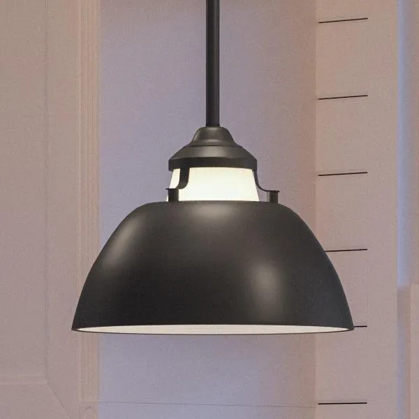 UHP2151 Americana Pendant Light, 8.25"H x 11"W, Charcoal Finish, Sunderland Collection — Urban Ambiance LED Landscape Lights  3000K