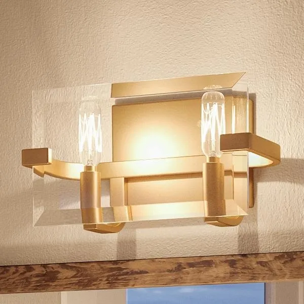 UHP2137 Contemporary Bathroom Vanity Light, 6.38"H x 16.75"W, Brushed Bronze Finish, Sevilla Collection — Urban Ambiance LED Wall Lights  3000K