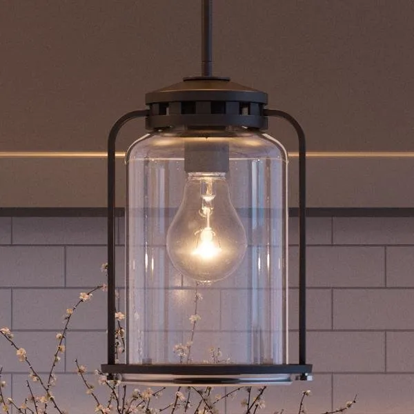 UHP2111 Nautical Pendant Light, 12"H x 7.75"W, Olde Bronze Finish, Carlsbad Collection — Urban Ambiance LED Landscape Lights  3000K