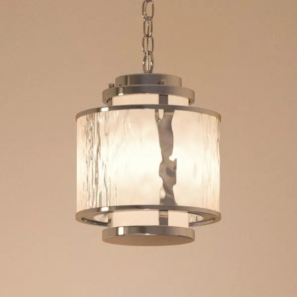 UHP2090 Art Deco Deco Pendant Light, 12.75"H x 8.75"W, Brushed Nickel Finish, Chesapeake Collection — Urban Ambiance LED Landscape Lights  3000K