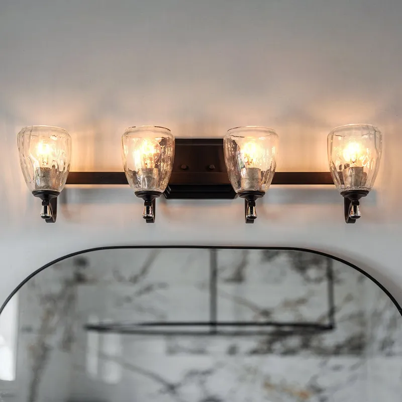 UHP2035 Traditional Bathroom Vanity Light, 7.5"H x 32"W, Olde Bronze Finish, Ravenna Collection — Urban Ambiance LED Linear Lights  3000K