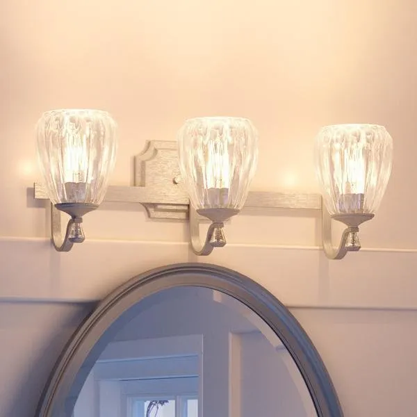 UHP2032 Traditional Bathroom Vanity Light, 7.5"H x 23"W, Antique Silver Finish, Ravenna Collection — Urban Ambiance LED Linear Lights  3000K