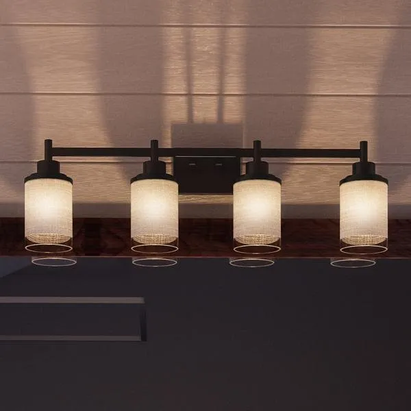 UHP2015 Contemporary Bathroom Vanity Light, 9.4375"H x 31"W, Olde Bronze Finish, Cupertino Collection — Urban Ambiance LED Linear Lights  3000K