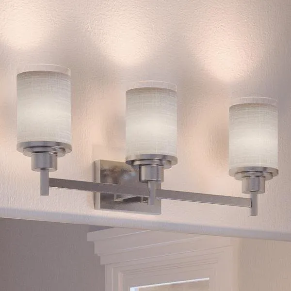 UHP2012 Contemporary Bathroom Vanity Light, 9.4375"H x 22"W, Brushed Nickel Finish, Cupertino Collection — Urban Ambiance LED Linear Lights  3000K