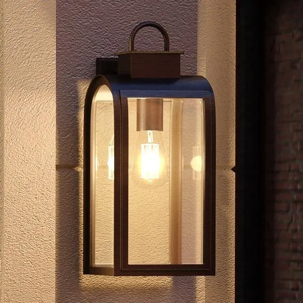 UHP1101 Art Deco Deco Outdoor Wall Light, 16"H x 8"W, Oil Rubbed Bronze Finish, Chesterfield Collection — Urban Ambiance LED Wall Lights  3000K