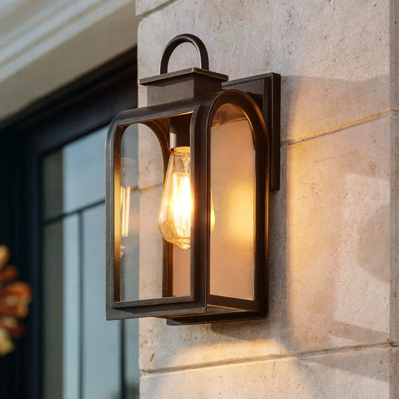 UHP1100 Art Deco Deco Outdoor Wall Light, 13.25"H x 6.5"W, Oil Rubbed Bronze Finish, Chesterfield Collection — Urban Ambiance LED Wall Lights  3000K