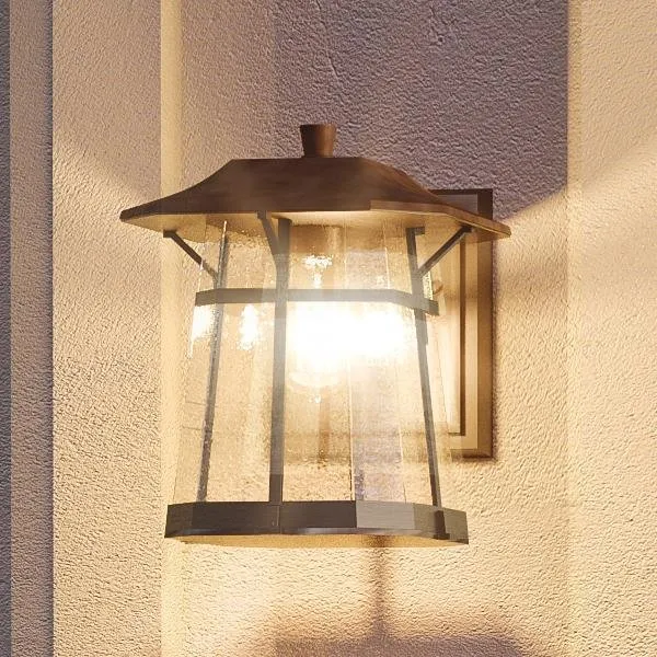 UHP1071 Rustic Outdoor Wall Light, 11.25"H x 8.5"W, Coffee Bronze Finish, Gold Coast Collection — Urban Ambiance LED Wall Lights  3000K