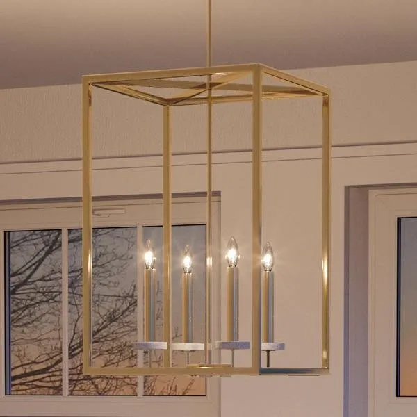 UHP2635 Cosmopolitan Chandelier, 26-1/2"H x 15"W, Palladian Gold Finish, Oxford Collection — Urban Ambiance LED Landscape Lights  3000K