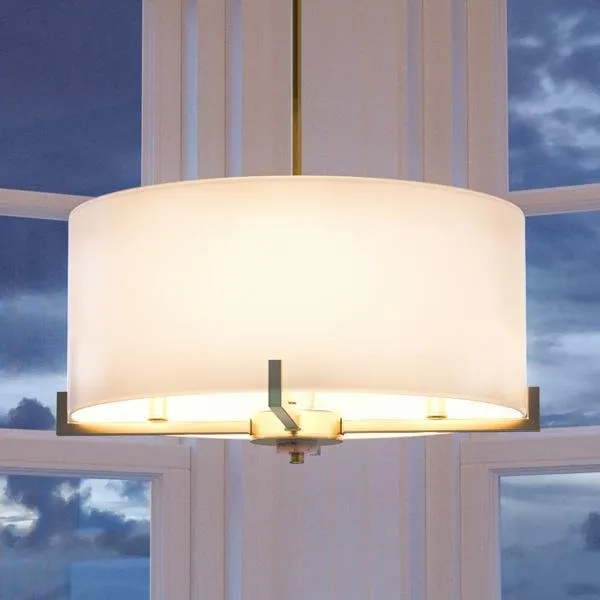 UHP2632 Cosmopolitan Drum Chandelier, 9-5/8"H x 22"W, Palladian Gold Finish, Oxford Collection — Urban Ambiance LED Landscape Lights  3000K