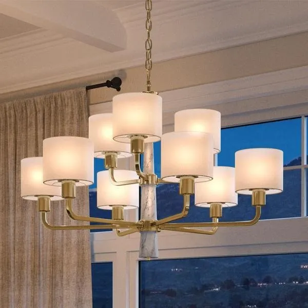 UHP2630 XL Cosmopolitan Chandelier, 25"H x 36"W, Palladian Gold Finish, Oxford Collection — Urban Ambiance LED Landscape Lights  3000K