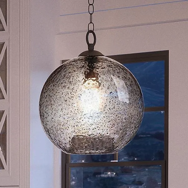 UHP2580 Vintage Pendant, 14"H x 11-3/4"W, Charcoal Finish, Birmingham Collection — Urban Ambiance LED Landscape Lights  3000K
