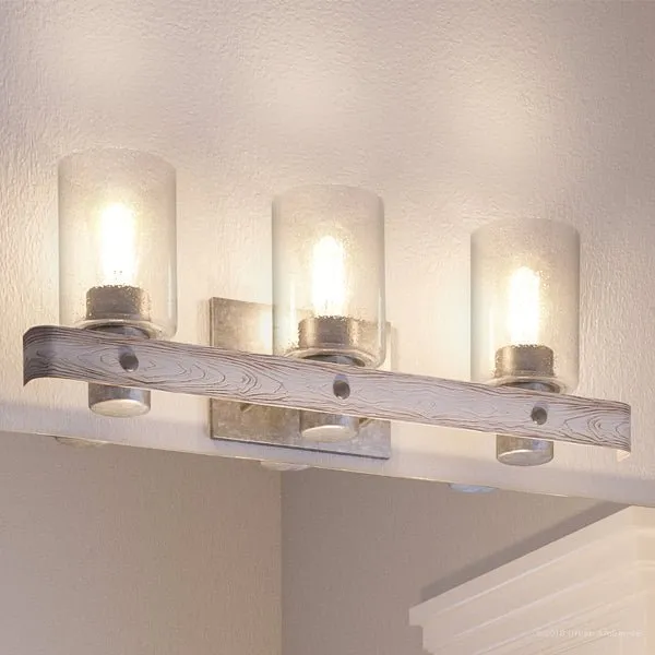 UHP2485 Modern Farmhouse Bath Fixture, 8-1/2"H x 24"W, Galvanized Steel Finish, Adelaide Collection — Urban Ambiance LED Linear Lights  3000K