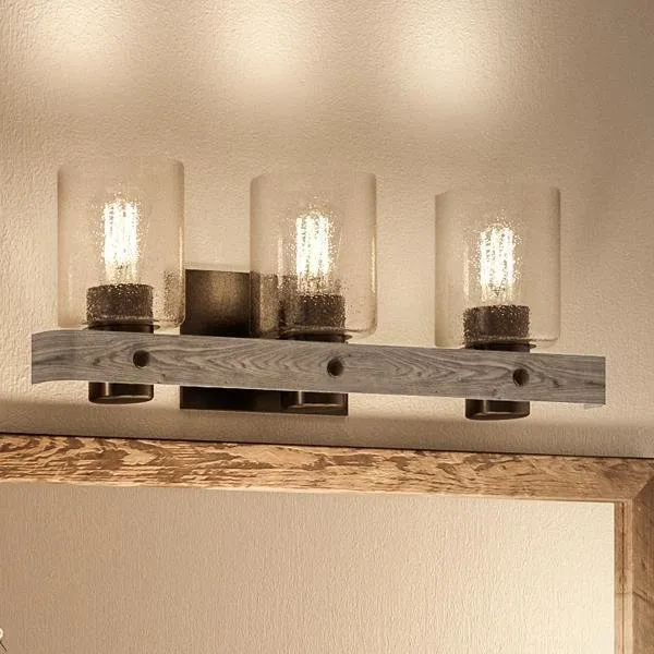 UHP2484 Modern Farmhouse Bath Fixture, 8-1/2"H x 24"W, Charcoal Finish, Adelaide Collection — Urban Ambiance LED Linear Lights  3000K