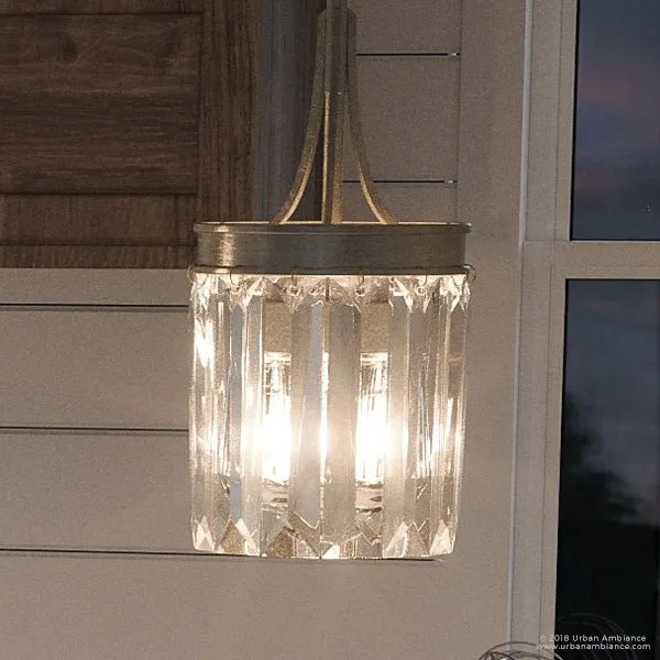 UHP2461 Traditional Pendant, 11-1/4"H x 6"W, Antique Silver Finish, Lille Collection — Urban Ambiance LED Landscape Lights  3000K