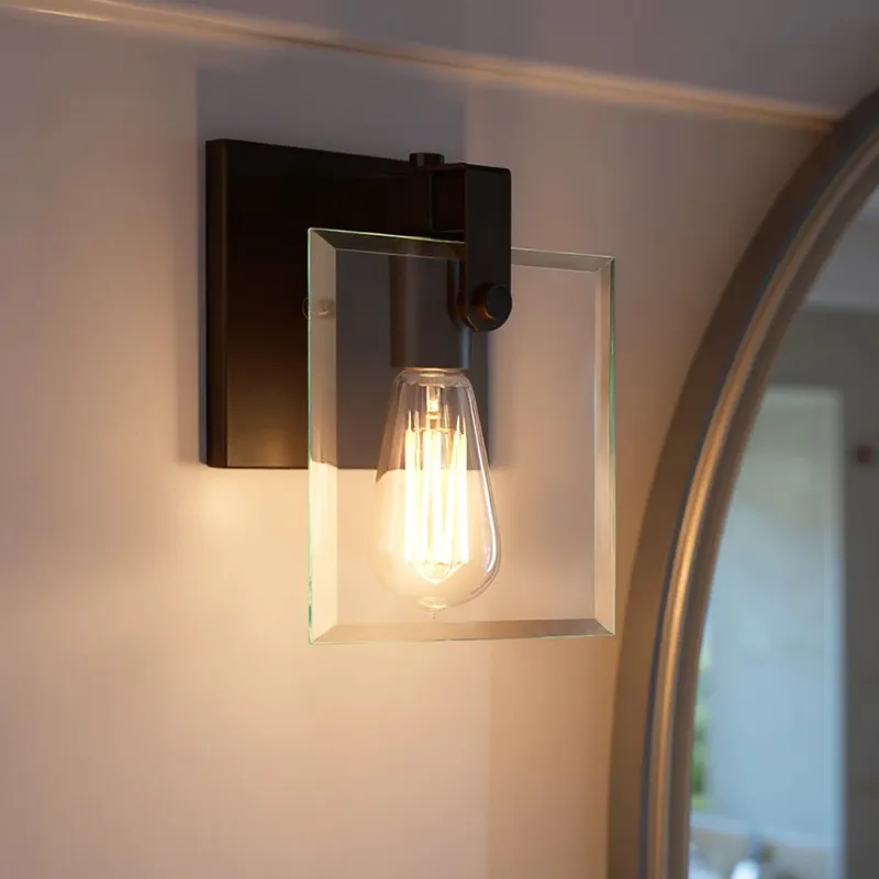 UHP2454 Modern Farmhouse Modern Bath / Wall Light, 8-3/8"H x 7"W, Olde Bronze Finish, Bristol Collection — Urban Ambiance LED Wall Lights  3000K