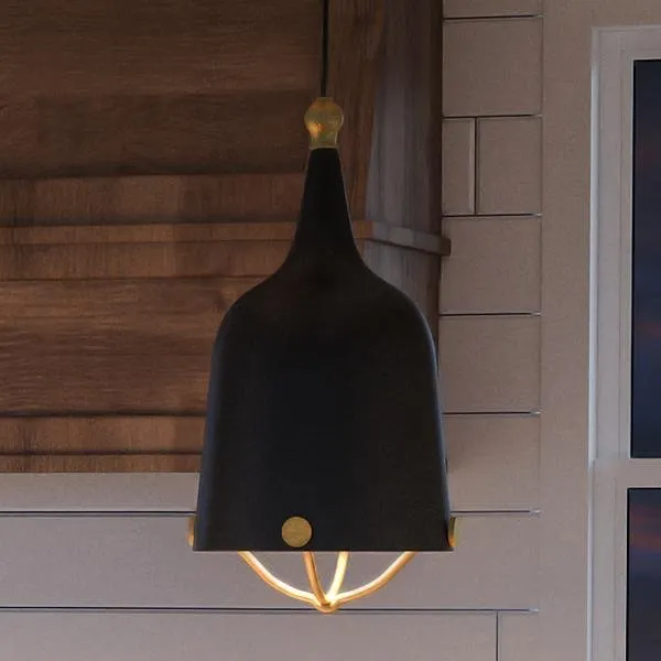 UHP2343 Americana Modern Pendant, 16-3/4"H x 8-3/8"W, Midnight Black Finish, Cincinnati Collection — Urban Ambiance LED Landscape Lights  3000K