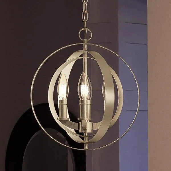 UHP2320 Luxe Industrial Pendant, 11-3/4"H x 10-1/8"W, Brushed Nickel Finish, Arezzo Collection — Urban Ambiance LED Landscape Lights  3000K