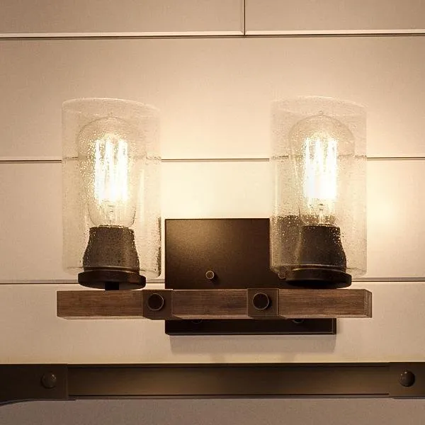 UHP2080 Vintage Bath Fixture, 8"H x 13-3/8"W, Olde Bronze Finish, Darlington Collection — Urban Ambiance LED Linear Lights  3000K