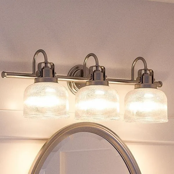 UHP2045 Luxe Industrial Bath Fixture, 8-3/4"H x 26-1/4"W, Aged Nickel Finish, Harlow Collection — Urban Ambiance LED Linear Lights  3000K