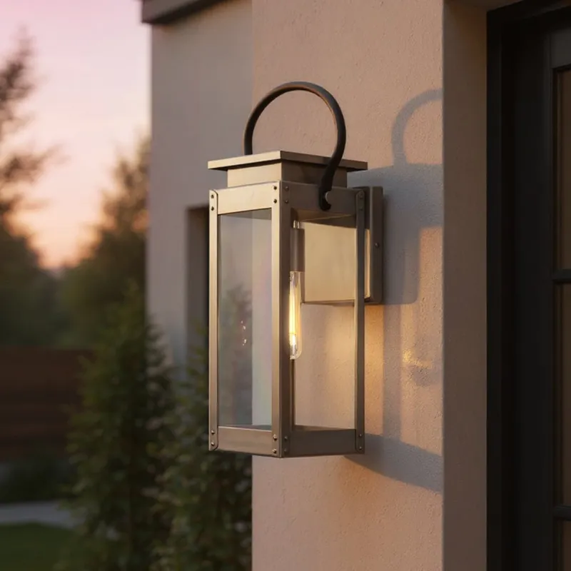 UHP1130 Modern Farmhouse Outdoor Wall Light, 15-7/8"H x 6-1/2"W, Stainless Steel Finish, Darwin Collection — Urban Ambiance LED Wall Lights  3000K