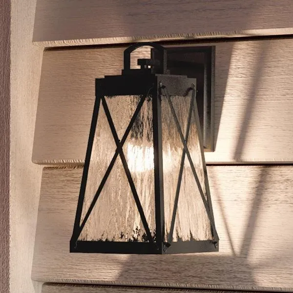 UHP1051 English Country Outdoor Wall Light, 11-1/2"H x 6"W, Midnight Black Finish, Saint Paul Collection — Urban Ambiance LED Wall Lights  3000K