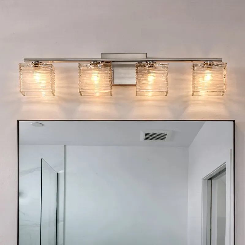 UQL2724 Modern Bathroom Light, 6.75"H x 32"W, Brushed Nickel Finish, San Diego Collection — Urban Ambiance LED Linear Lights  3000K