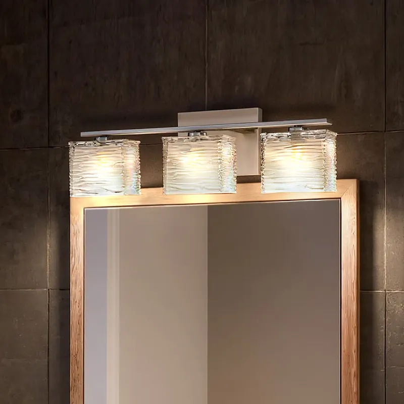 UQL2722 Modern Bathroom Light, 6.75"H x 22.5"W, Brushed Nickel Finish, San Diego Collection — Urban Ambiance LED Linear Lights  3000K