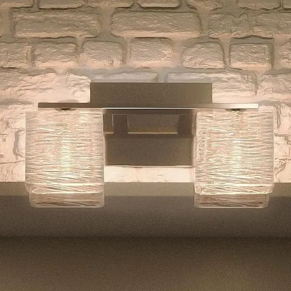 UQL2720 Modern Bathroom Light, 6.75"H x 15"W, Brushed Nickel Finish, San Diego Collection — Urban Ambiance LED Linear Lights  3000K