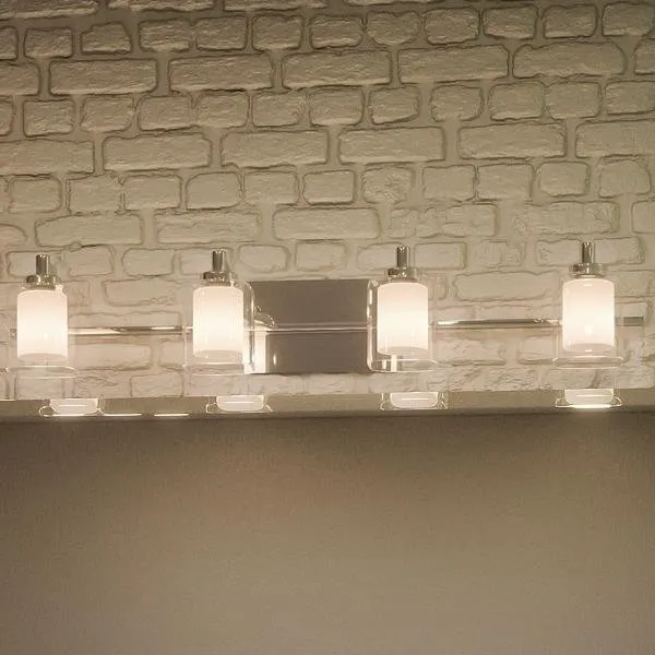 UQL2404 Modern Bathroom Vanity Light, 6"H x 29"W, Polished Chrome Finish, Napa Collection — Urban Ambiance LED Linear Lights  3000K