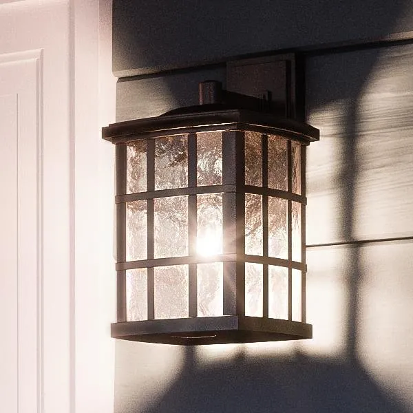 UQL1231 Craftsman Outdoor Wall Light, 10.5"H x 6.5"W, Parisian Bronze Finish, Zurich Collection, Marine-Grade Construction — Urban Ambiance LED Wall Lights  3000K
