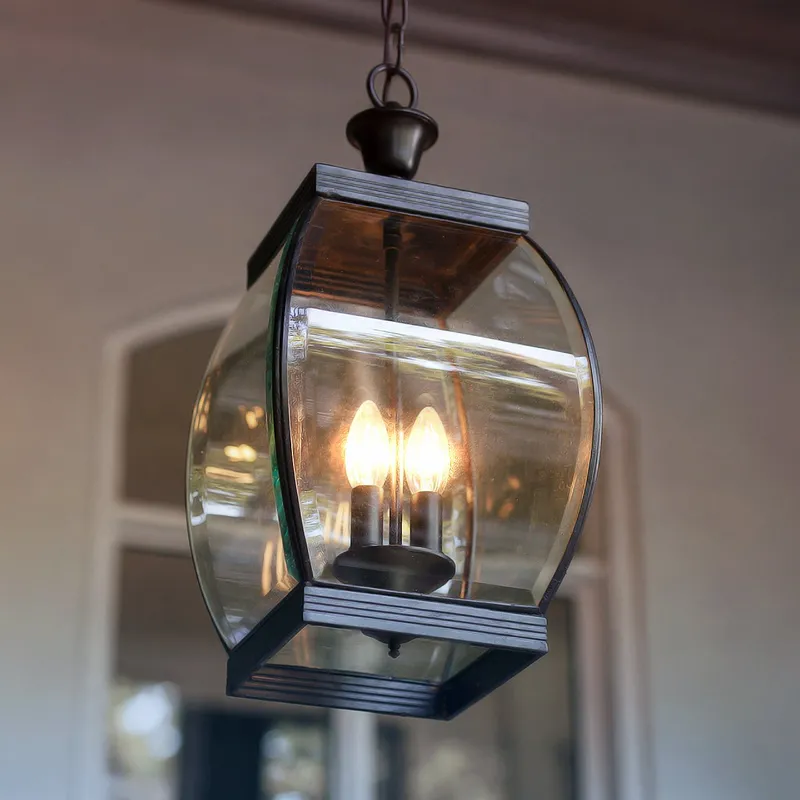 UQL1176 Colonial Outdoor Pendant Light, 20.5"H x 9"W, Medieval Bronze Finish, Manchester Collection — Urban Ambiance LED Landscape Lights  3000K