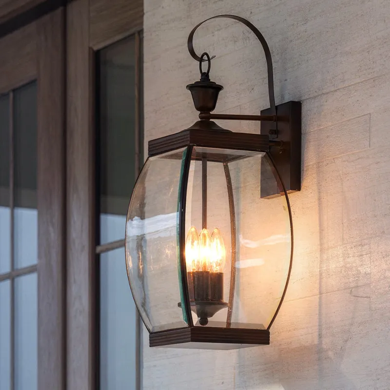 UQL1172 Colonial Outdoor Wall Light, 22.5"H x 9"W, Medieval Bronze Finish, Manchester Collection — Urban Ambiance LED Wall Lights  3000K