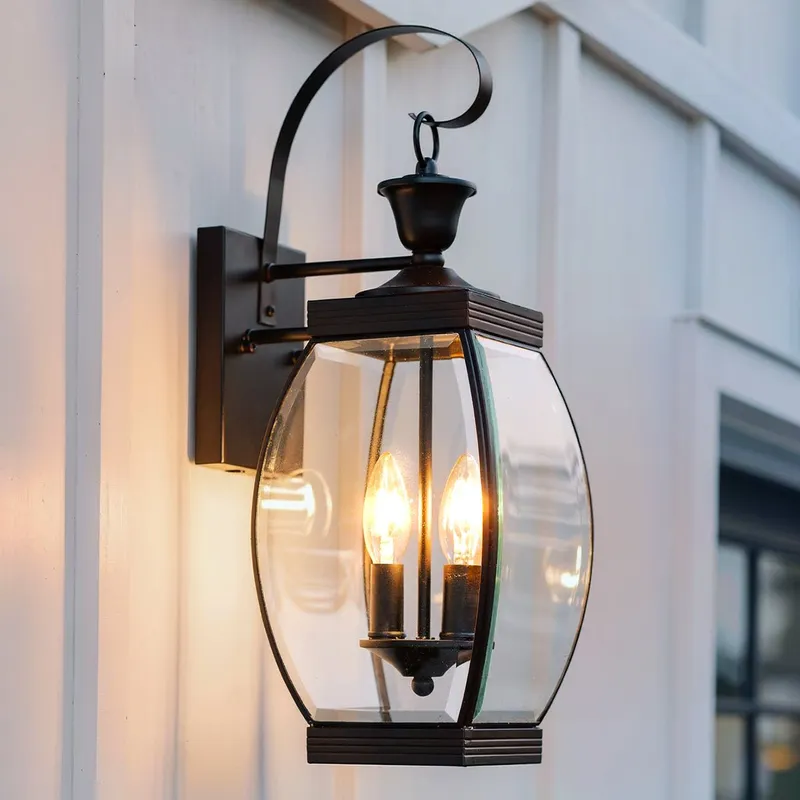 UQL1171 Colonial Outdoor Wall Light, 21"H x 7.5"W, Medieval Bronze Finish, Manchester Collection — Urban Ambiance LED Wall Lights  3000K