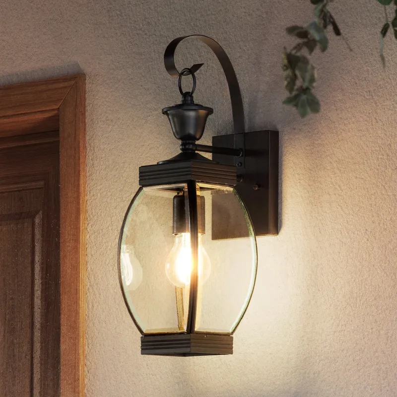 UQL1170 Colonial Outdoor Wall Light, 17"H x 5.5"W, Medieval Bronze Finish, Manchester Collection — Urban Ambiance LED Wall Lights  3000K