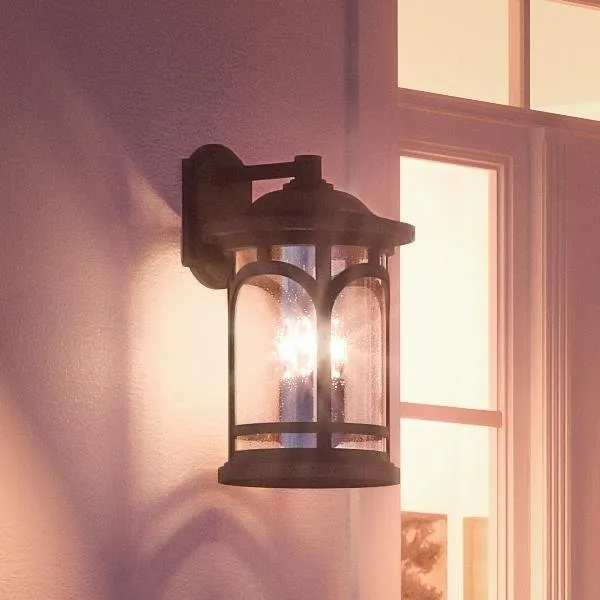 UQL1105 Rustic Outdoor Wall Light, 17.75"H x 11"W, Parisian Bronze Finish, Sydney Collection, Marine-Grade Construction — Urban Ambiance LED Wall Lights  3000K