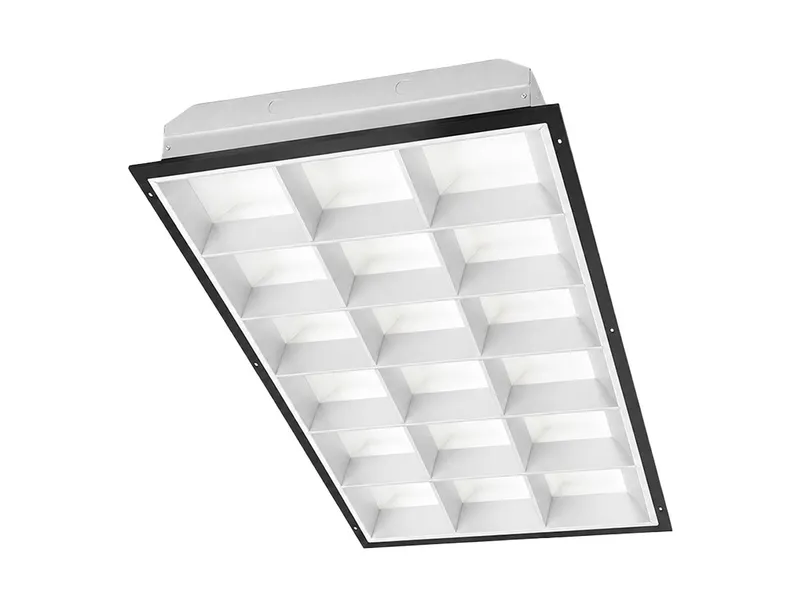 2 x 4 Foot LED 18 Cell Parabolic Troffer, LED T8 Tube Ready (3 Lamps), Non-Shunted, Single/Double Ended, 120-277V — Warehouse Lighting LED Downlights  