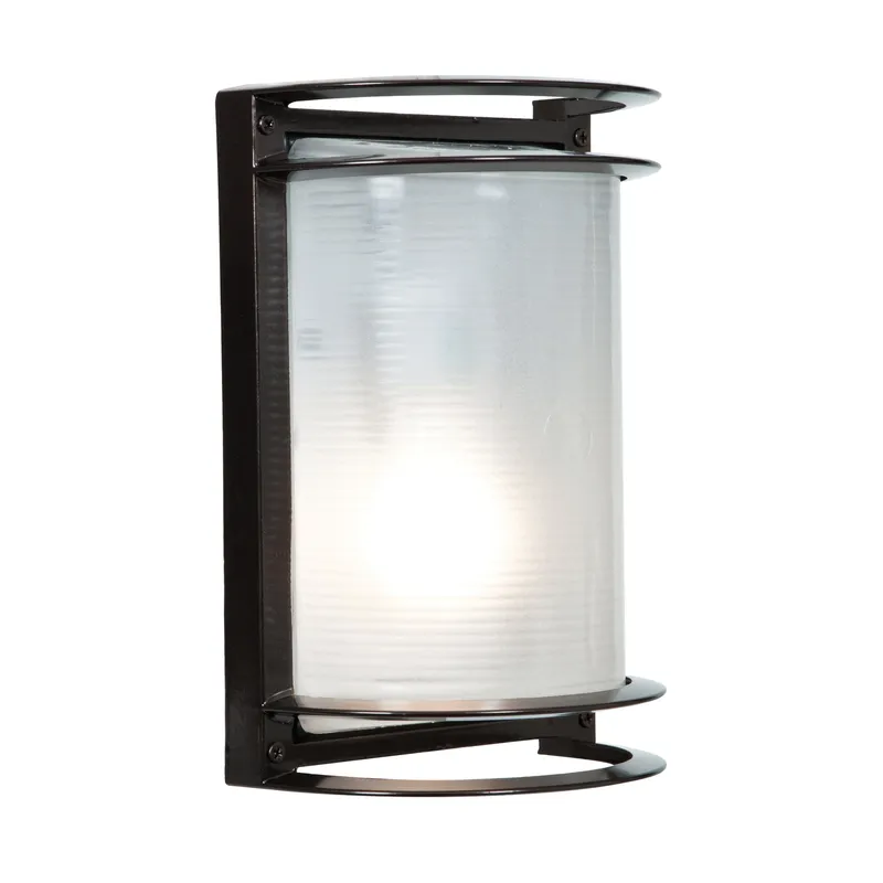 Nevis 1 Light Outdoor LED Wall Sconce, 3000K, 800 Lumens, 9W, 120V, Bronze or Satin — Warehouse Lighting LED Wall Lights 9.0W 3000K