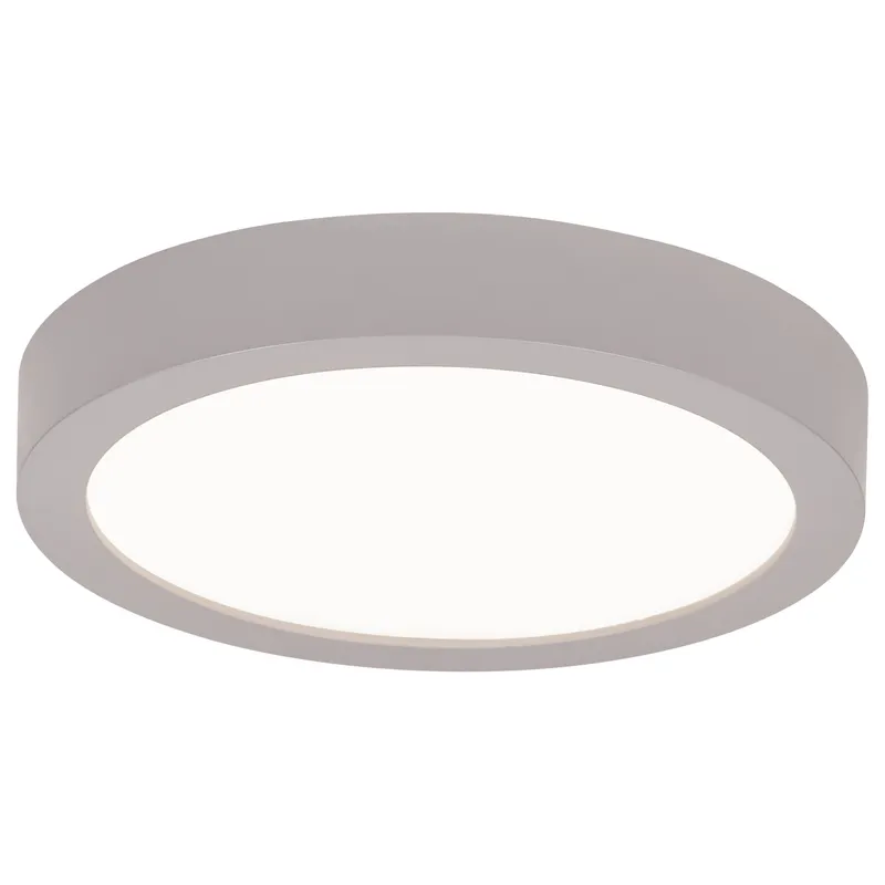 Ulko Outdoor LED Flush Mount Ceiling Light, 15W, 1100 Lumens, 3000K, 120-277V, Silver — Warehouse Lighting LED Post Top Lights 15.0W 3000K